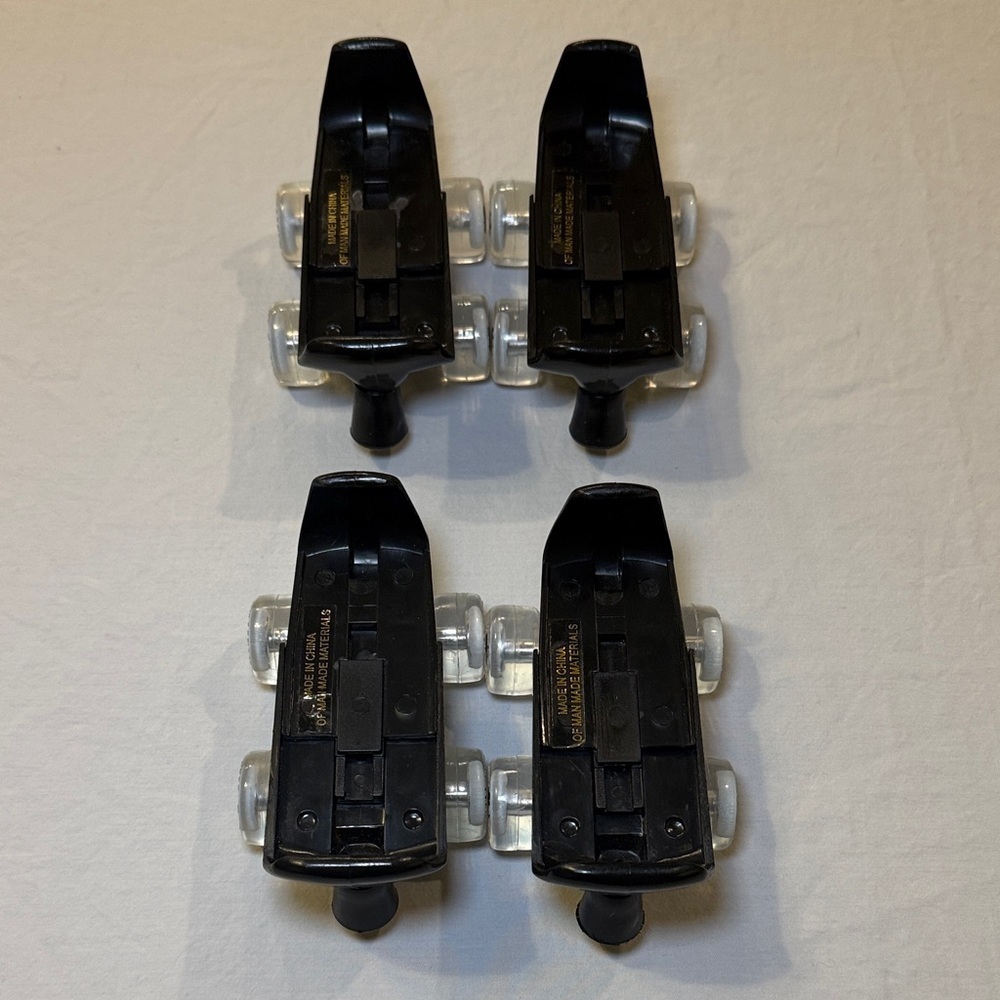 Build-A-Bear Workshop Black Adjustable Roller Skates 2 Pair (4 Skates) EUC